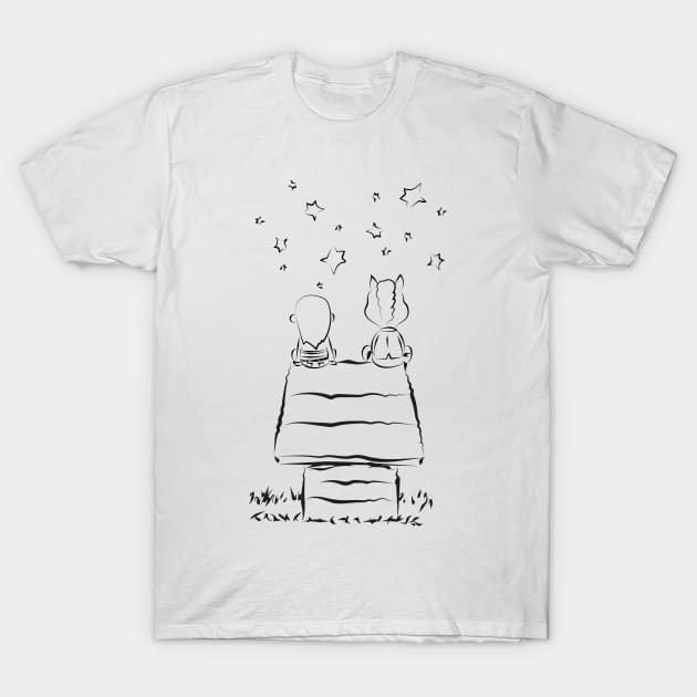 Bojack, Diane and the stars T-Shirt by SIMPLICITEE